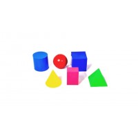 Geometrik Cisimler Takımı (Renkli Plastik), 6 Parça 10 cm
