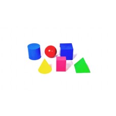 Geometrik Cisimler Takımı (Renkli Plastik), 6 Parça 10 cm